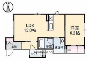 ピゴラーレⅡ(1LDK/1階)の間取り写真