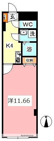 セントエルモ里庄(1K/1階)の間取り写真