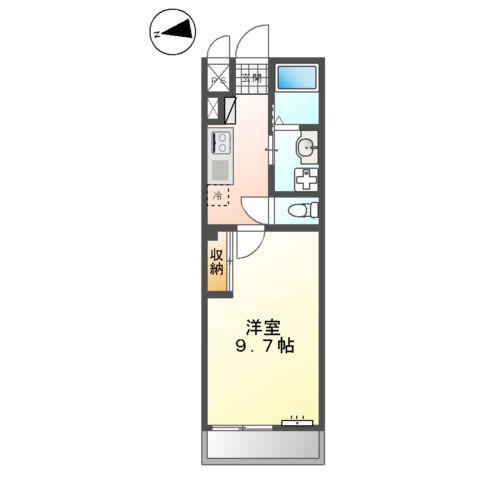 アミスタ(1K/2階)の間取り写真