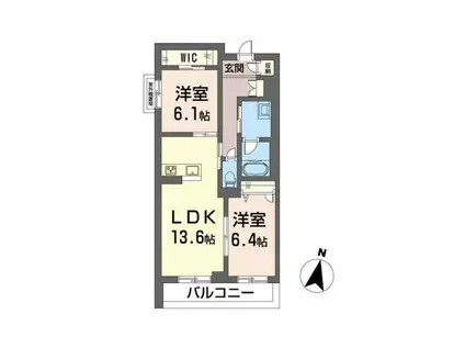 カンヴァス(2LDK/3階)の間取り写真