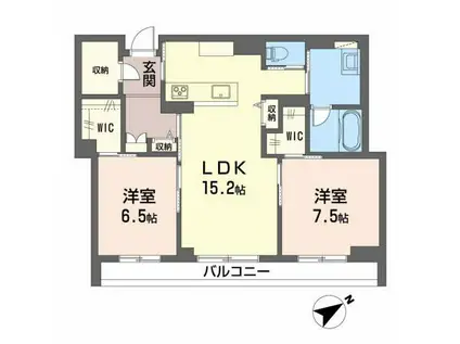 コトーネ(2LDK/2階)の間取り写真