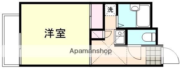 パレス白楽町(1K/2階)の間取り写真