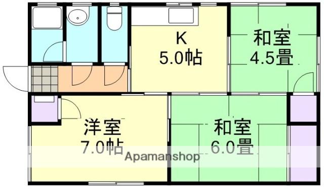 水島臨海鉄道 西富井駅 徒歩17分 1階建 築46年(3K)の間取り写真