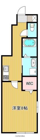 NECTAR A棟(1K/1階)の間取り写真