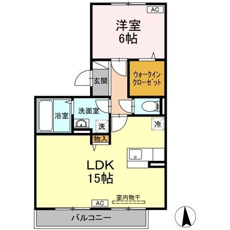 レジーナ(1LDK/3階)の間取り写真