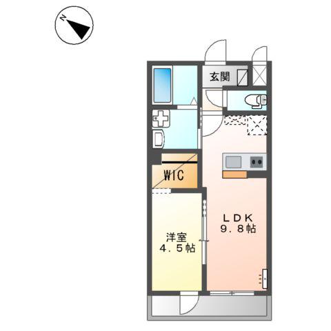 STAR WINGS(1LDK/2階)の間取り写真
