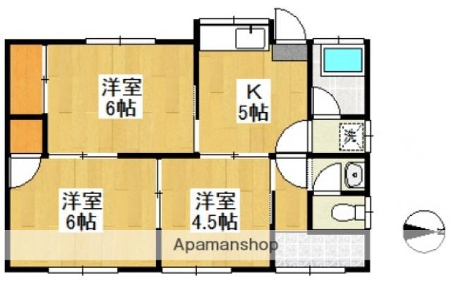 水島臨海鉄道 西富井駅 徒歩13分 1階建 築43年(3K)の間取り写真