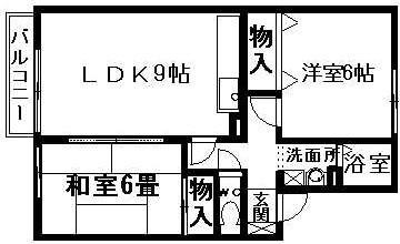 セジュール静(2LDK/2階)の間取り写真
