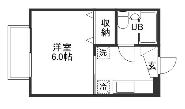 プレジール大森(1K/2階)の間取り写真