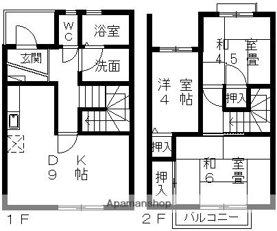 メゾネットみふね(3DK)の間取り写真