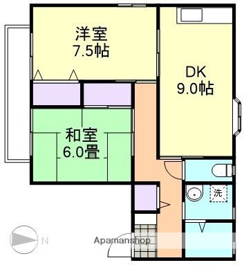セジュール創(2LDK/2階)の間取り写真