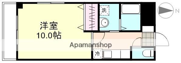 フジパレス(1K/4階)の間取り写真