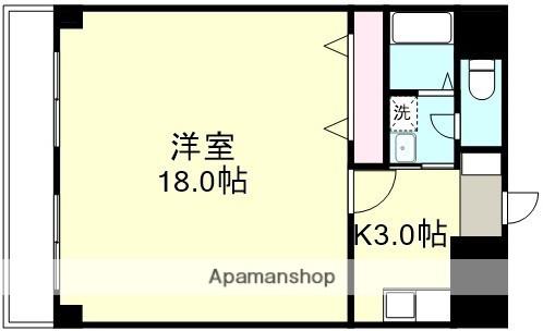 フォーバスⅠ番館(1K/4階)の間取り写真