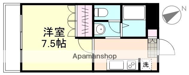 ゆうとぴあ(1K/2階)の間取り写真