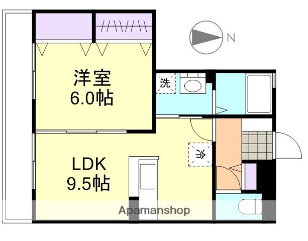 フォンテーヌ(1LDK/1階)の間取り写真