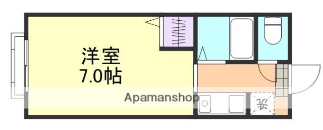 コーポアムール(1K/2階)の間取り写真