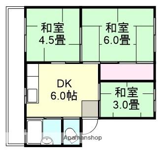 新倉敷マンション B(3DK/2階)の間取り写真