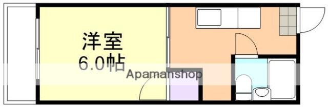 マンション笹沖(1K/1階)の間取り写真