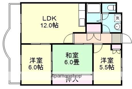 ニューマリッチ有楽Ⅰ(3LDK/4階)の間取り写真
