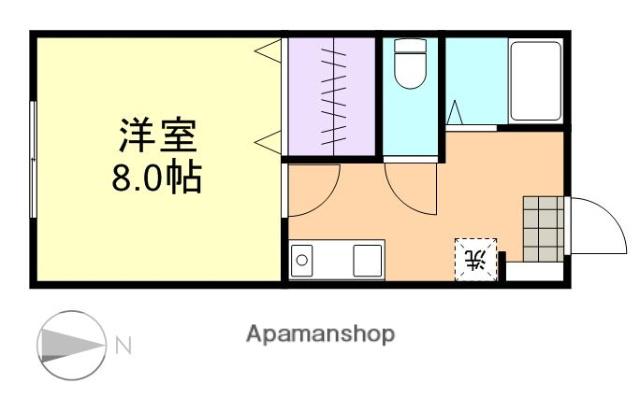 パークサイド安江(1K/1階)の間取り写真