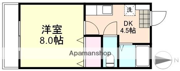 パークサイド安江(1DK/1階)の間取り写真