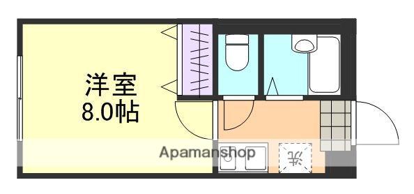 ルーチェA棟(1K/2階)の間取り写真