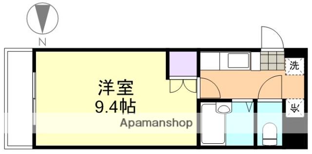 倉敷ライフ・キャンパスB棟(1K/4階)の間取り写真