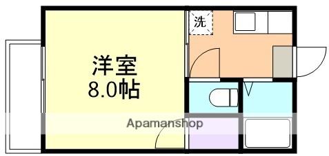 メゾンフレール(1K/1階)の間取り写真