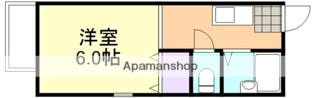 エスポワールマンション B(ワンルーム/2階)の間取り写真