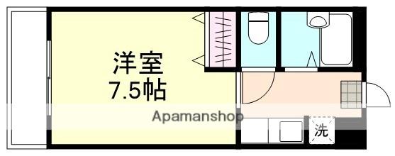 アモーレ福島(1K/2階)の間取り写真