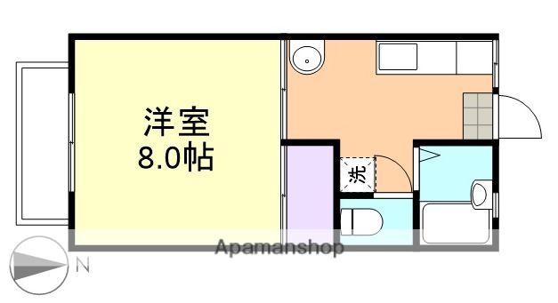 エスポワール都ⅠA棟(1K/2階)の間取り写真