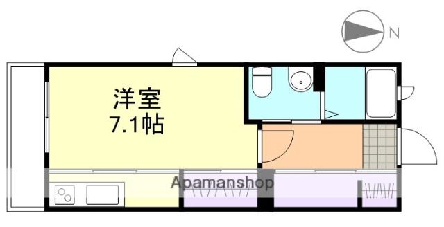 SAKURA(ワンルーム/1階)の間取り写真