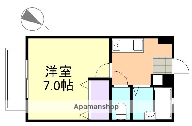 リビエール倉敷A棟(1K/2階)の間取り写真
