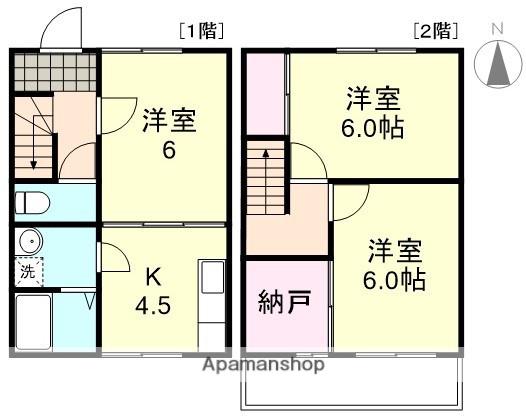 アドヴァン西岡　Ｂ棟(3K)の間取り写真