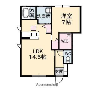 シャン・プランタン(1LDK/1階)の間取り写真