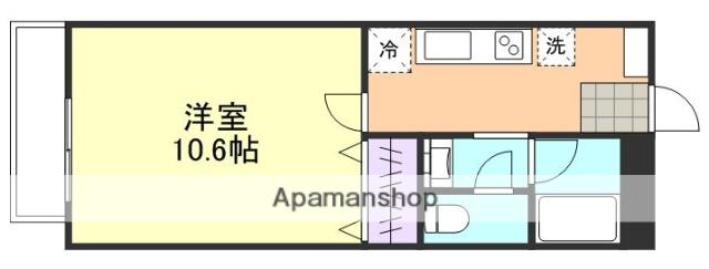 JRBハイツ倉敷駅前(1K/3階)の間取り写真