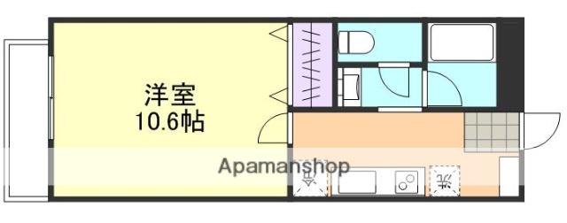 JRBハイツ倉敷駅前(1K/3階)の間取り写真