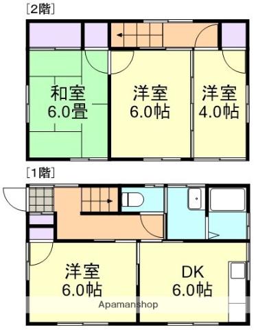 水島臨海鉄道 倉敷市駅 徒歩24分 2階建 築40年(4DK)の間取り写真