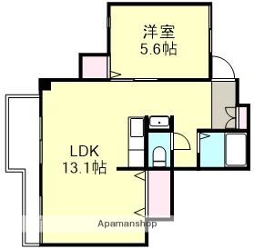 ガーディニア倉敷(1LDK/1階)の間取り写真