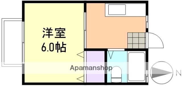 ナショナルサンシティABC(1K/1階)の間取り写真