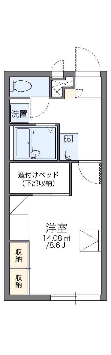 レオパレスびぜん(1K/2階)の間取り写真