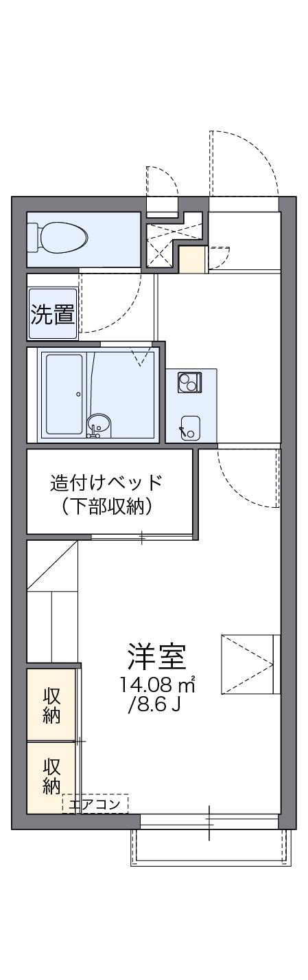 レオパレスおいし(1K/2階)の間取り写真