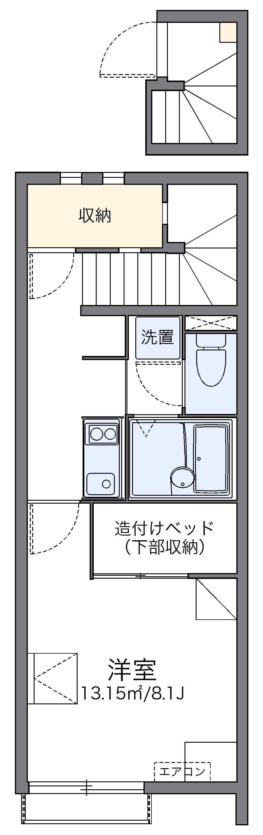レオネクストパレス市場(1K/2階)の間取り写真