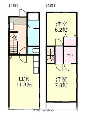 LA LUCEⅡ(2LDK/1階)の間取り写真