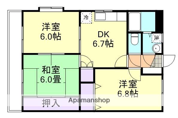 ピュアラ(3DK/1階)の間取り写真