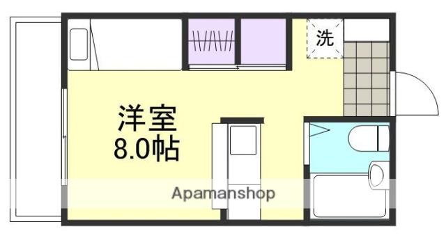 マンションフローレス(ワンルーム/2階)の間取り写真