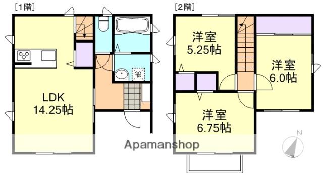 吉備線 総社駅 徒歩18分 2階建 築10年(3LDK)の間取り写真