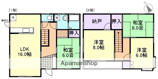 山陽本線 新倉敷駅 徒歩28分 2階建 築31年(4SLDK)の間取り写真