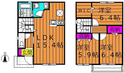 エルメゾン花尻(3LDK)の間取り写真