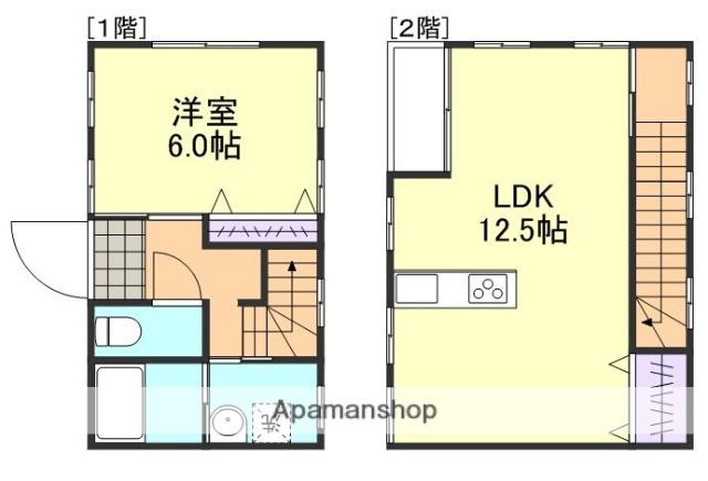 ヴィジュ酒津(1LDK/1階)の間取り写真